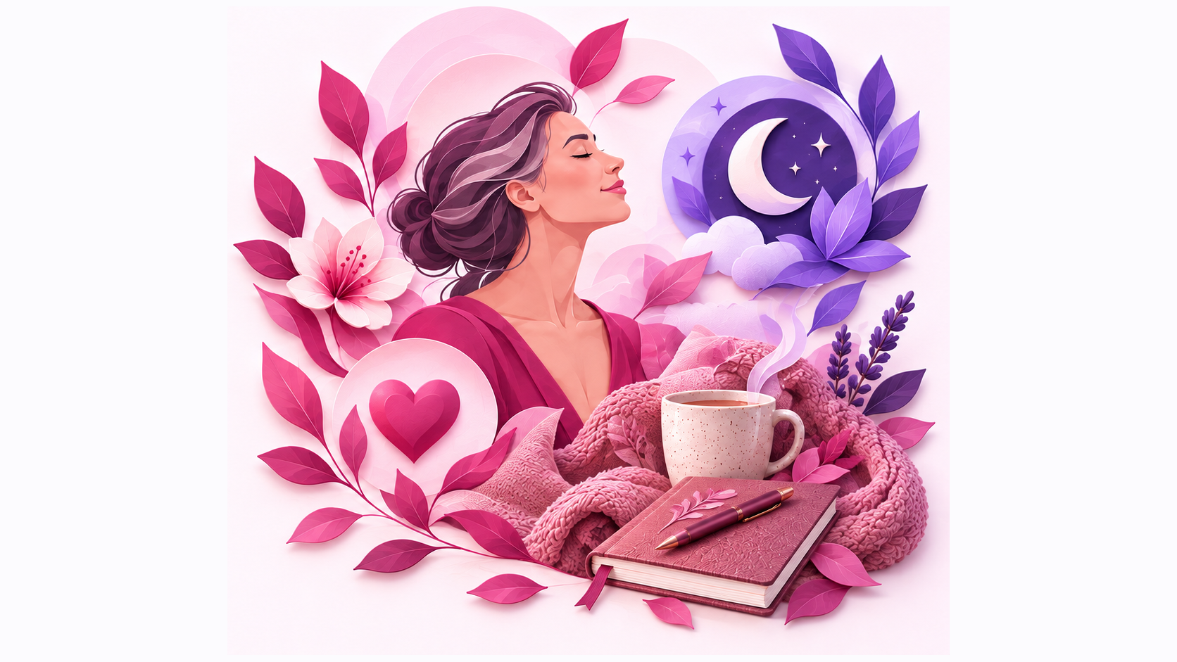 Illustration florale du confort intime